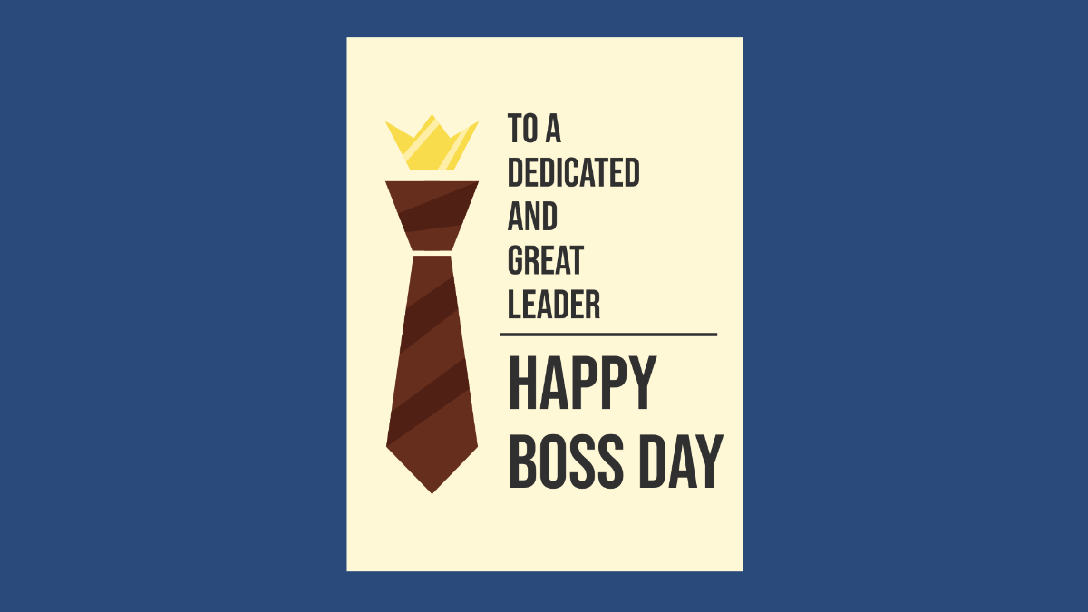 Free Boss' Day Greeting Card Background Template