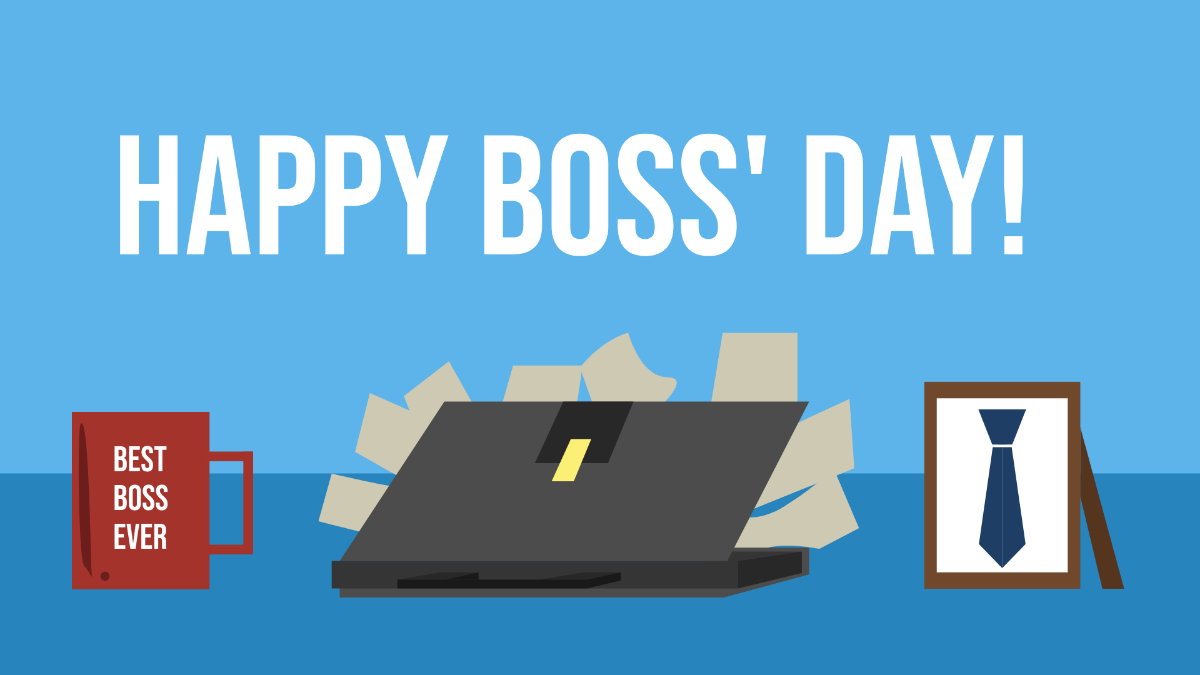 Free Boss' Day Background Template
