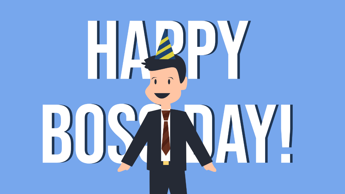 Free Happy Boss' Day Background Template