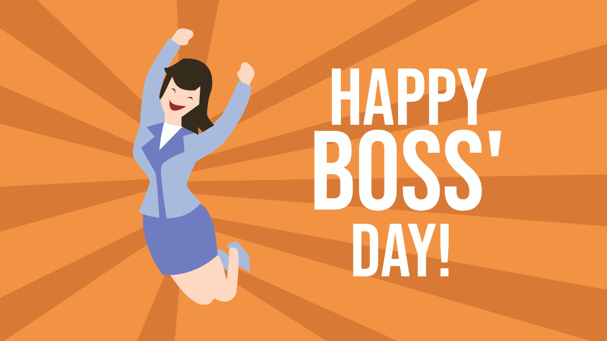 High Resolution Boss' Day Background Template