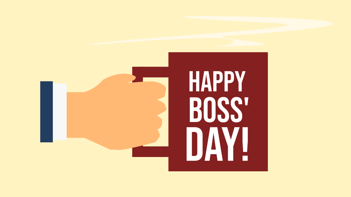 Free Boss' Day Vector Background Template
