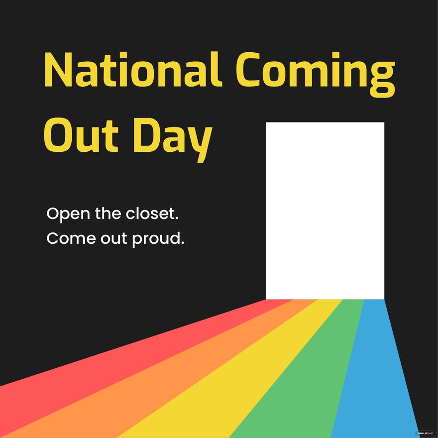 Free National Coming Out Day Poster Vector in Illustrator, PSD, EPS, SVG, JPG, PNG