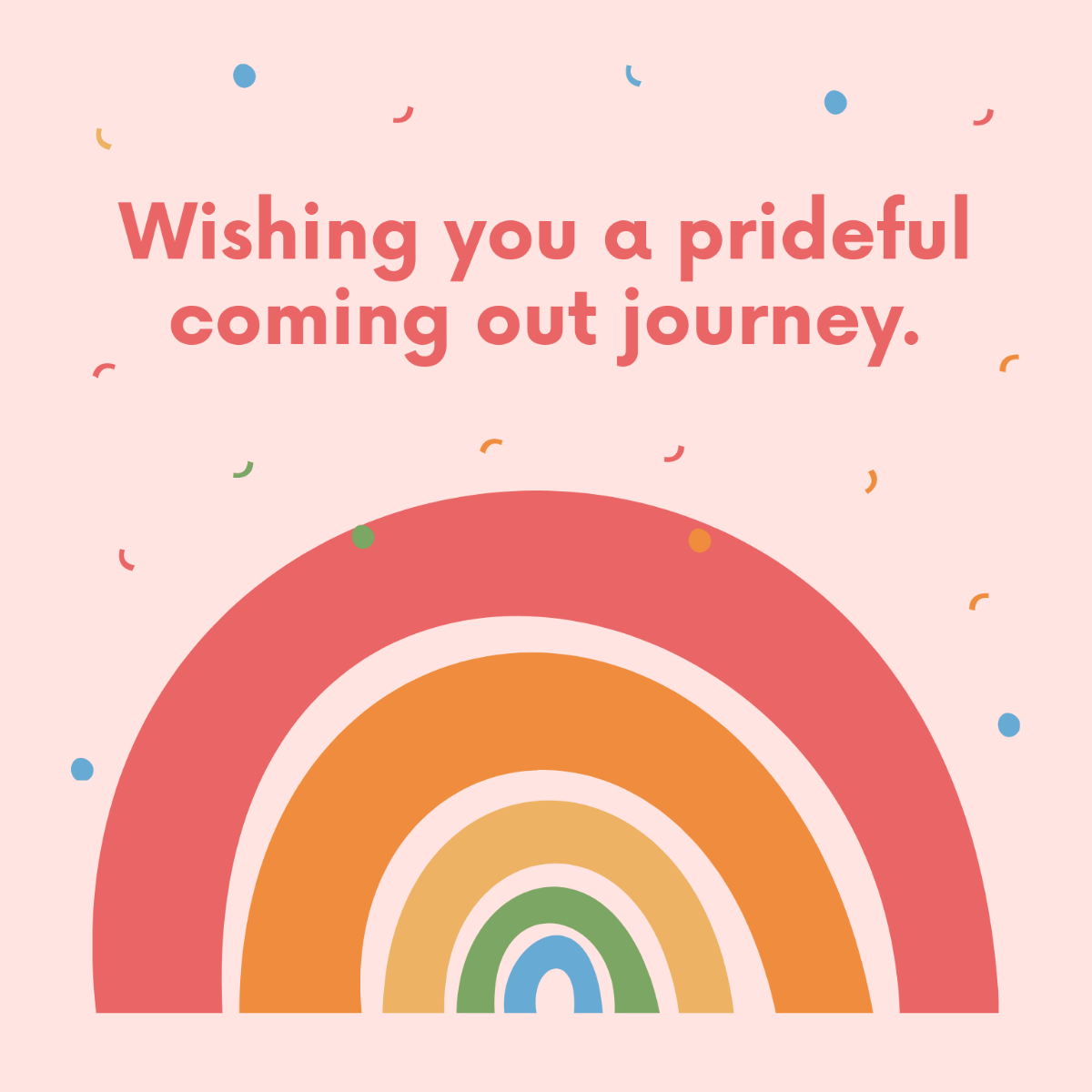 Free National Coming Out Day Wishes Vector Template