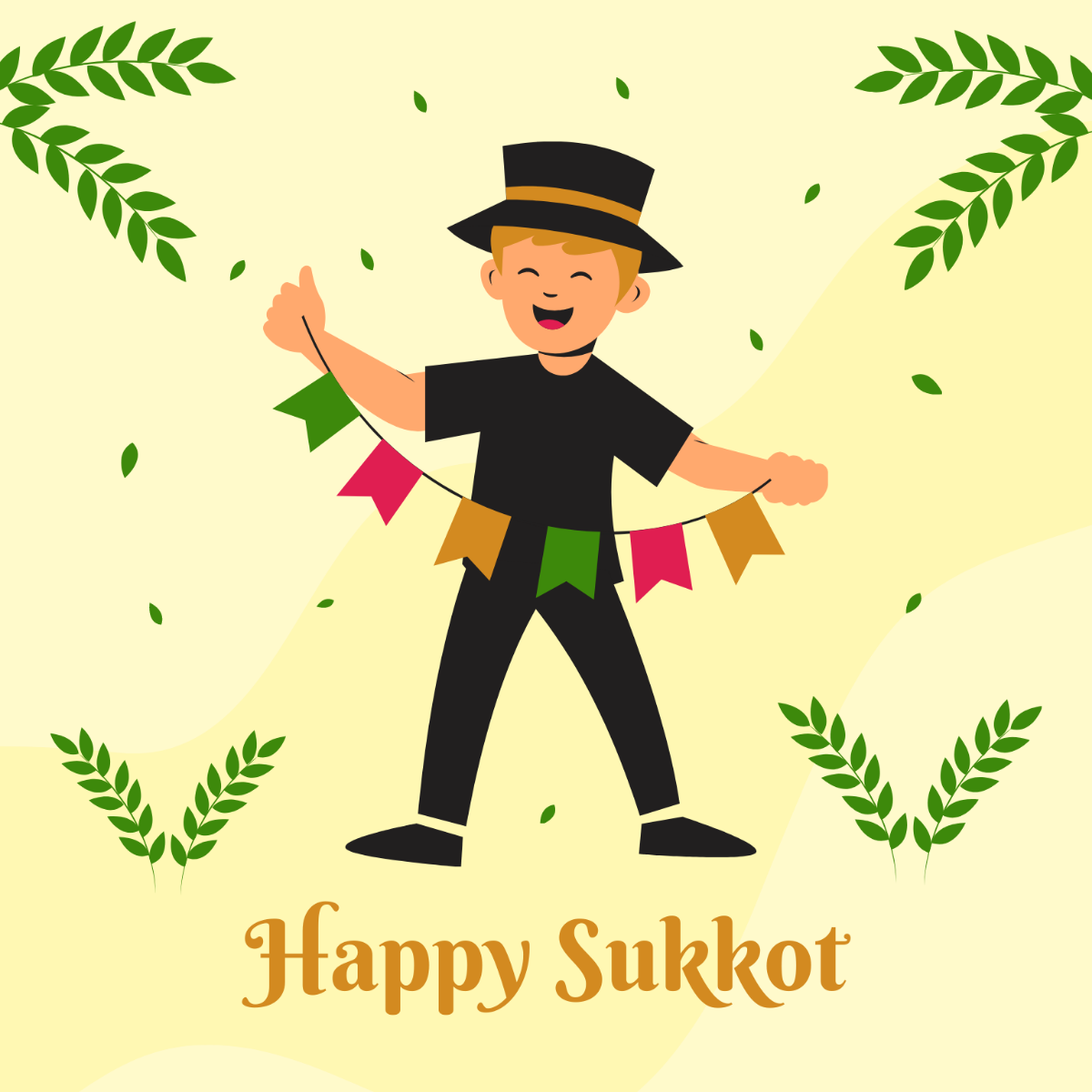 Free Sukkot Celebration Vector Template