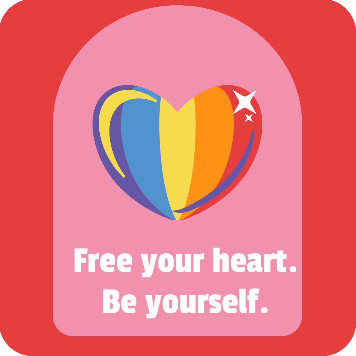 Free National Coming Out Day Greeting Card Vector Template