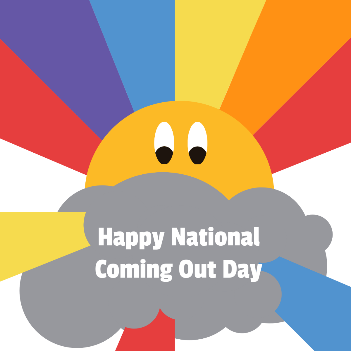 Free Happy National Coming Out Day Vector Template