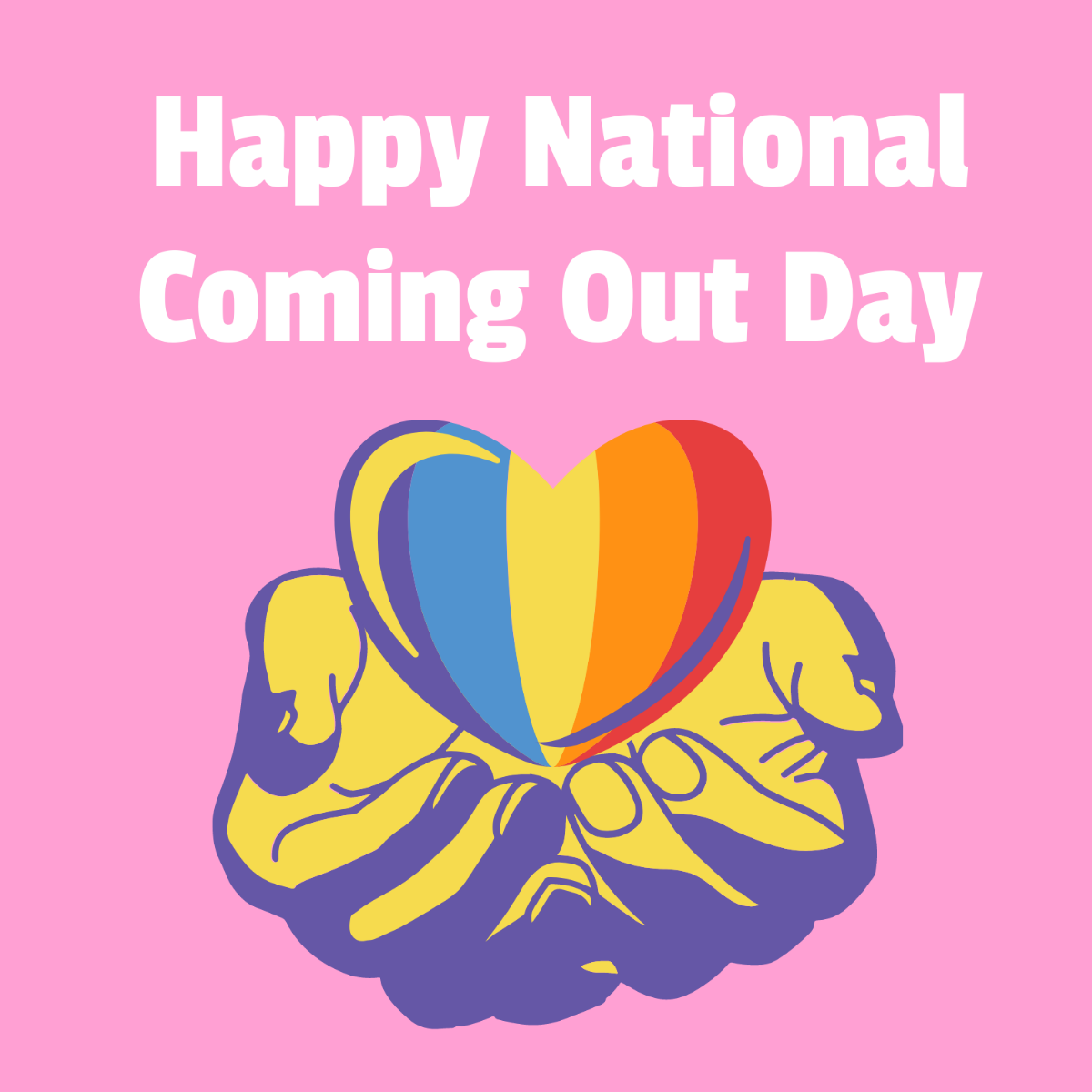 Free Happy National Coming Out Day Illustration Template