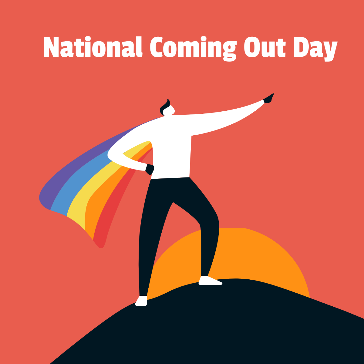 Free National Coming Out Day Illustration Template
