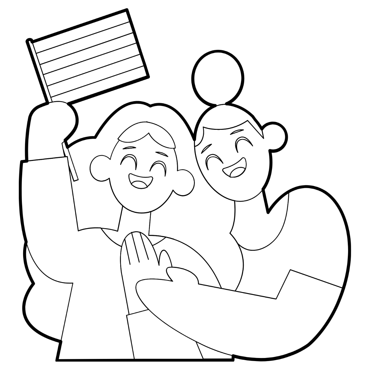 Free National Coming Out Day Drawing Vector Template