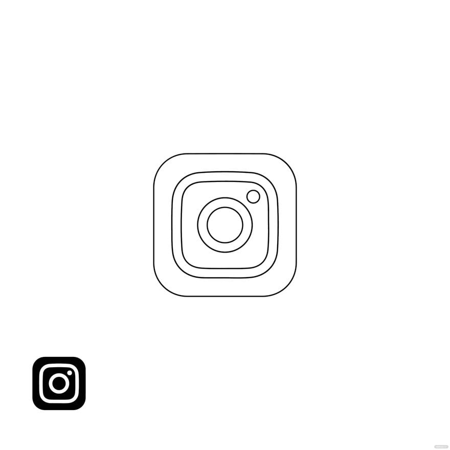 Free Instagram Logo Coloring Page in PDF, EPS, JPG