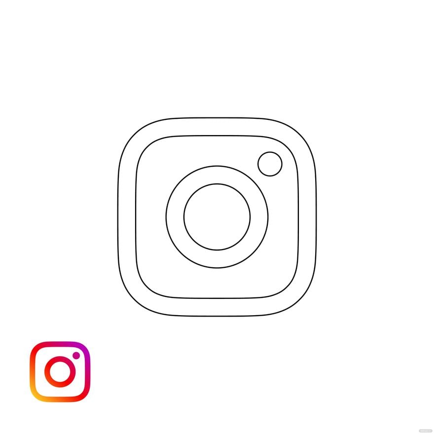 Free Instagram Icon Coloring Page