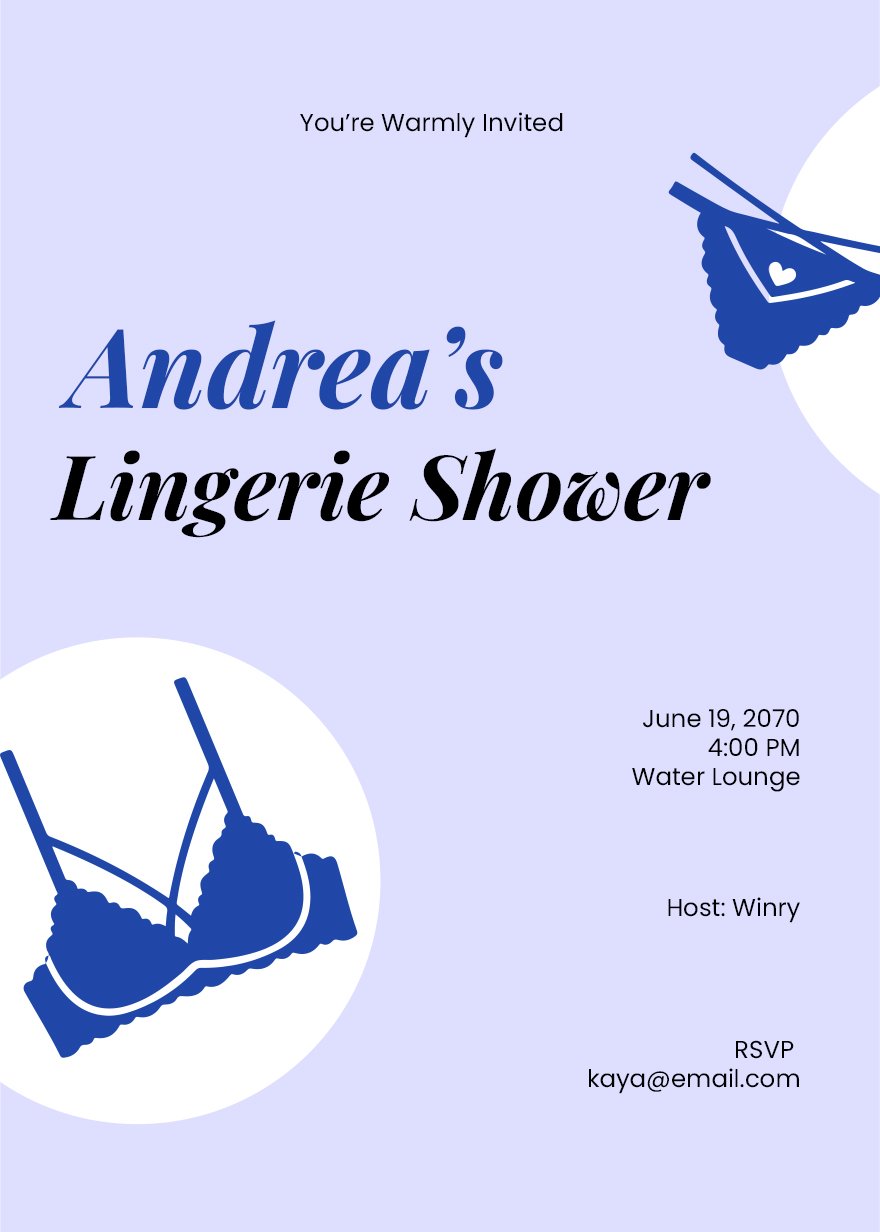 Free Minimalist Lingerie Shower Invitation