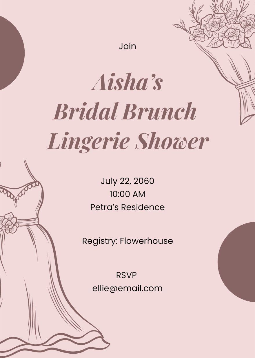 Bridal Bruch Lingerie Shower Invitation