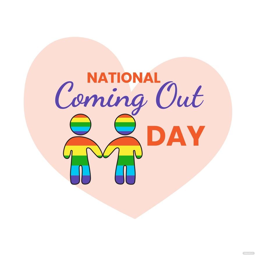 National Coming Out Day Cartoon Vector