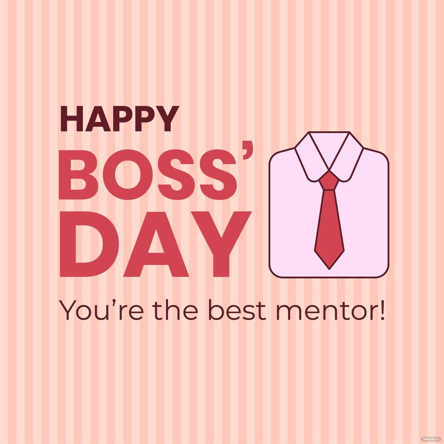 Boss' Day Cartoon Background Template Edit Online & Download Example