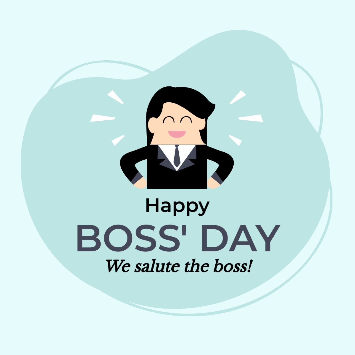 Free Boss' Day Poster Vector Template