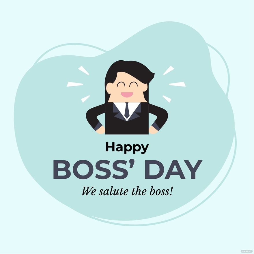 Free Boss' Day Poster Vector in Illustrator, PSD, EPS, SVG, JPG, PNG