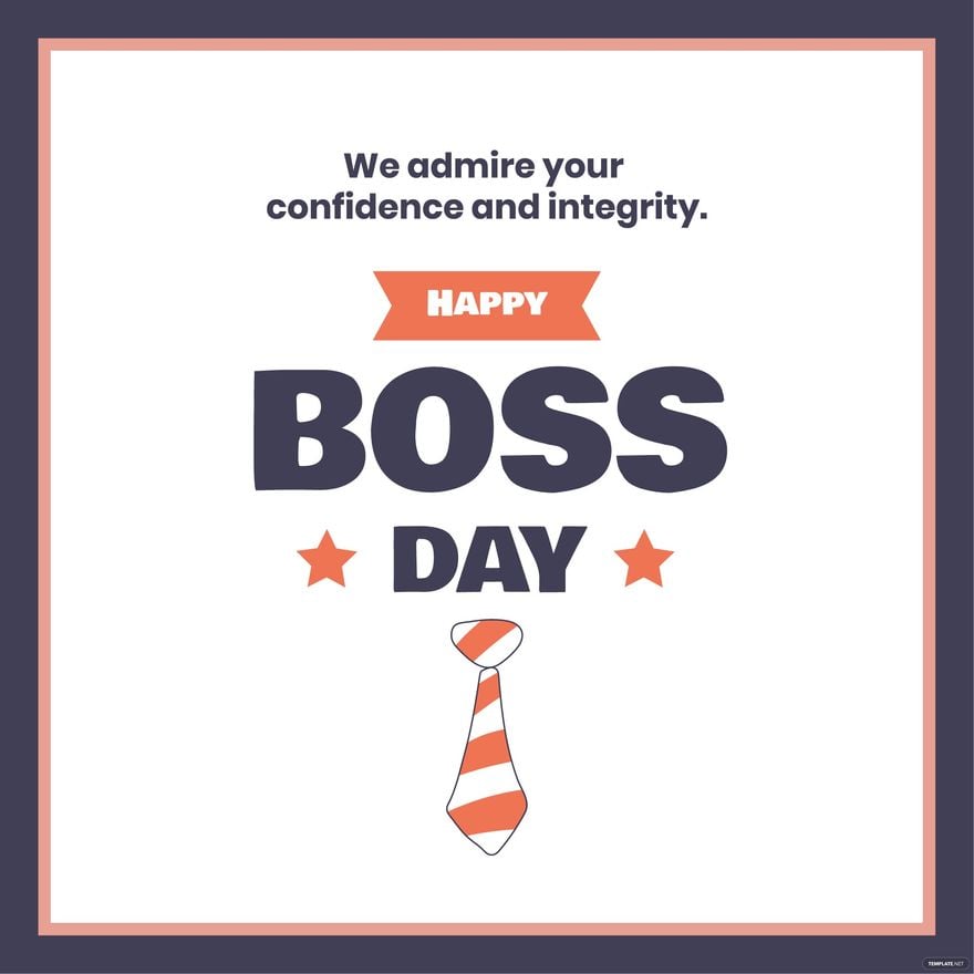 Boss' Day Greeting Card Vector