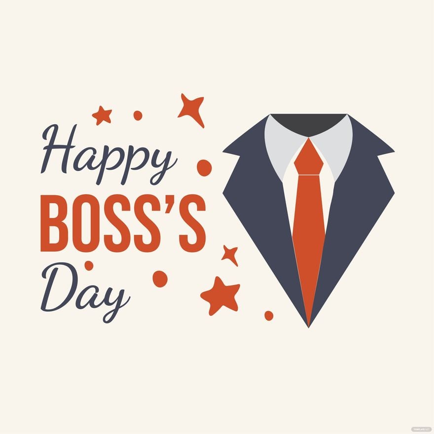 Happy Boss' Day Illustration