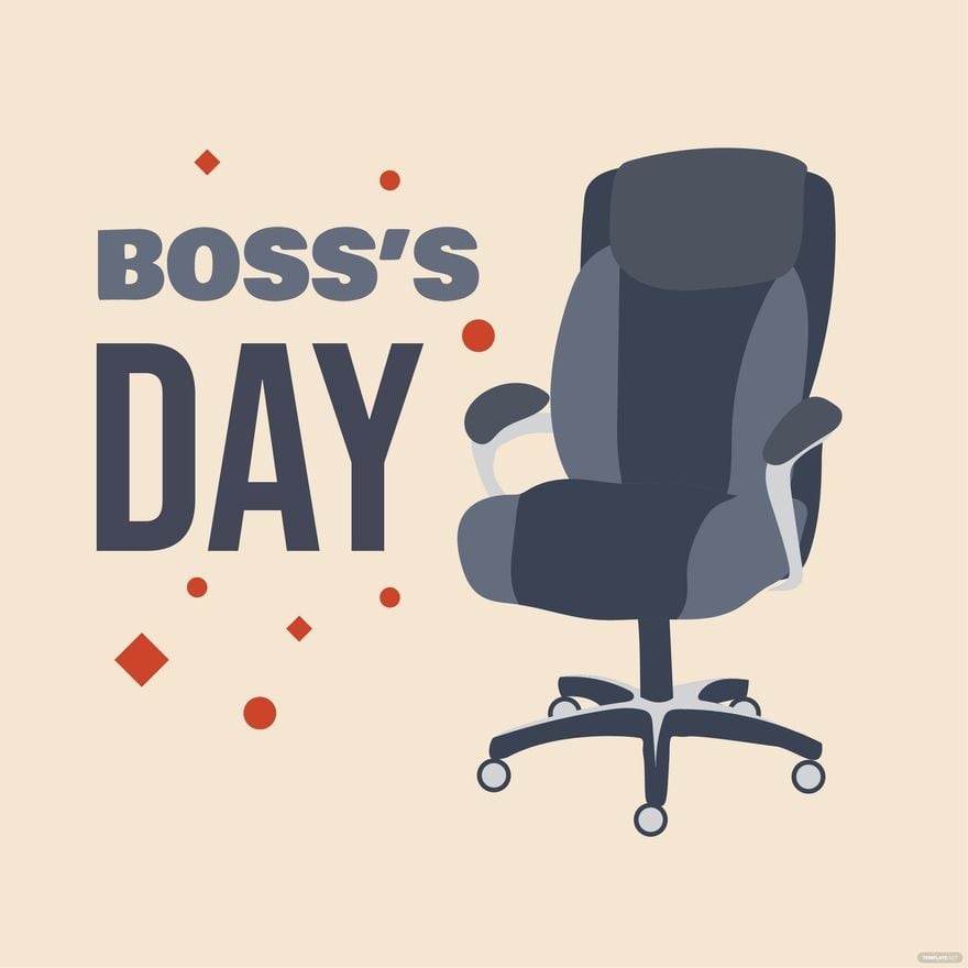 Boss' Day Illustration in Illustrator, PSD, EPS, SVG, JPG, PNG