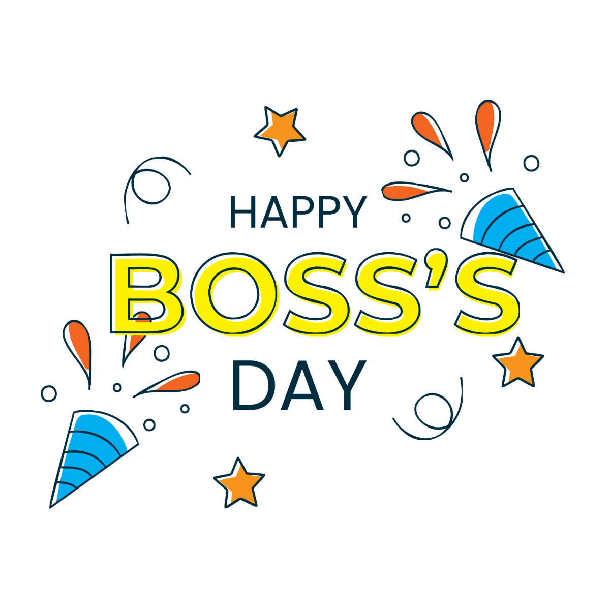 Boss' Day Celebration Vector Template