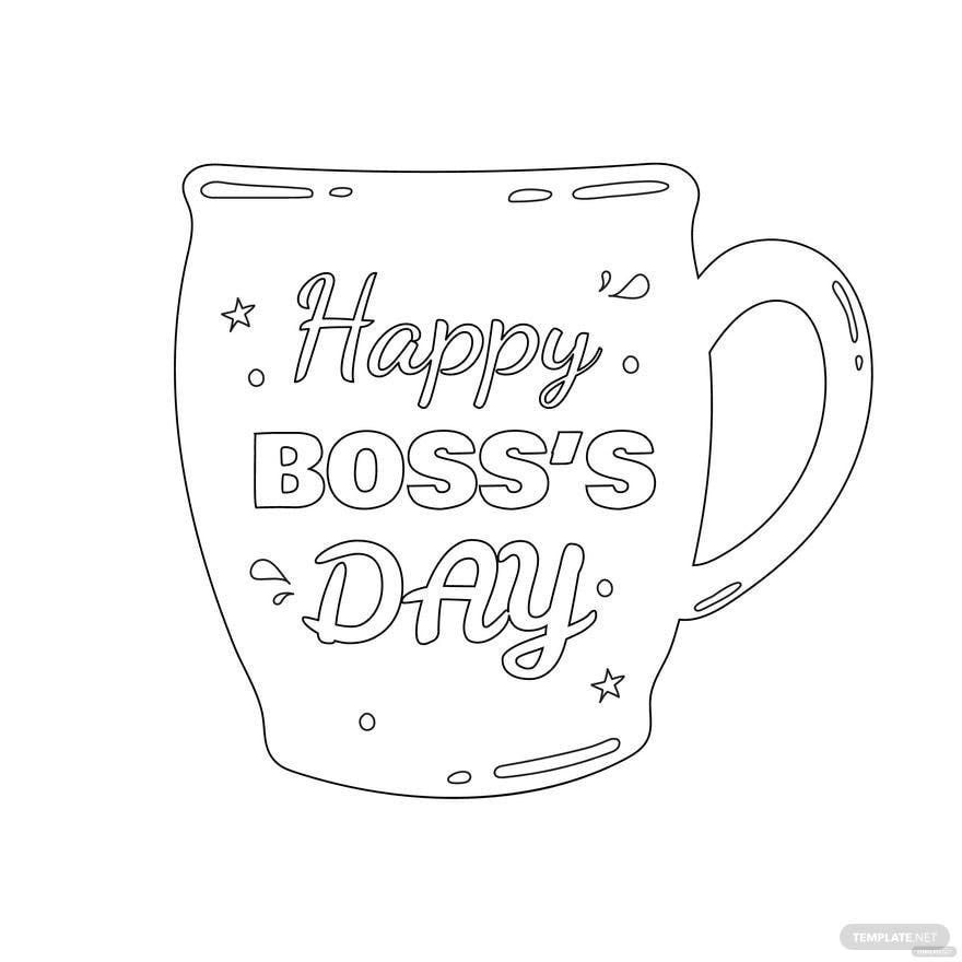 Free Boss' Day Drawing Vector in Illustrator, PSD, EPS, SVG, JPG, PNG