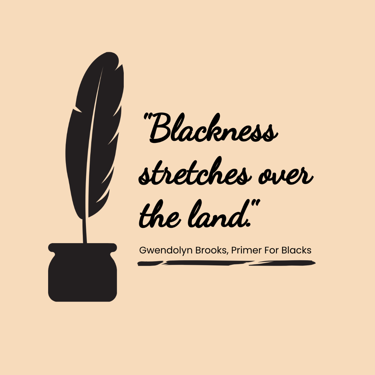 Black Poetry Day Quote Vector Template