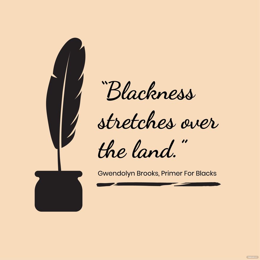 Free Black Poetry Day Quote Vector