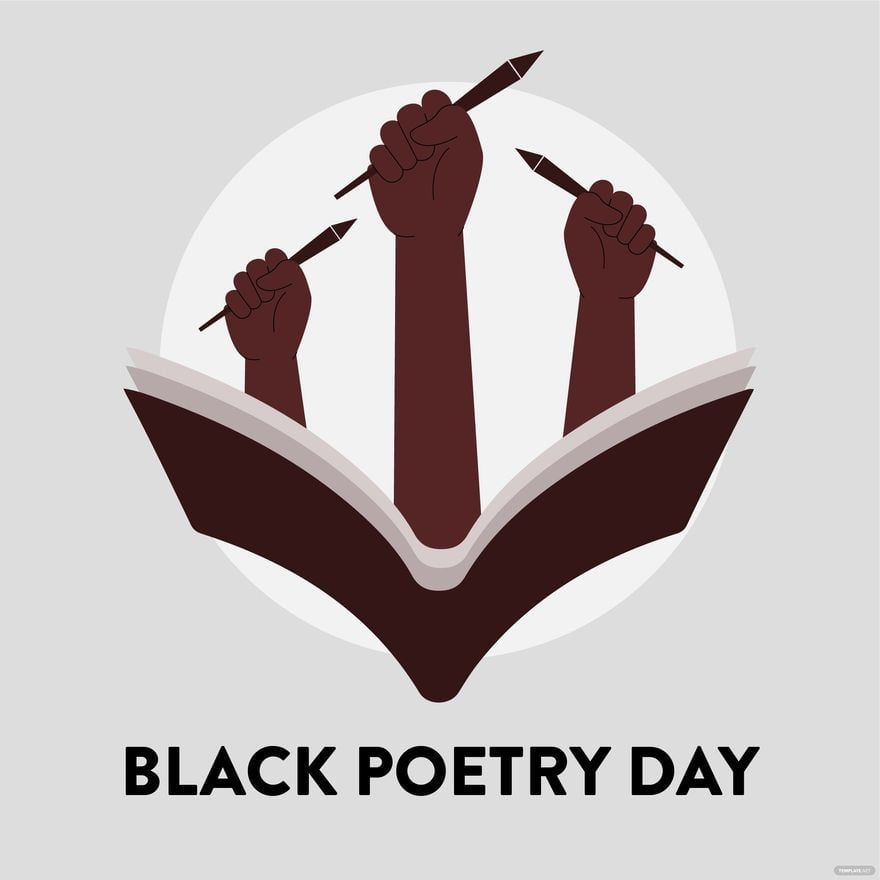 Black Poetry Day Celebration Vector