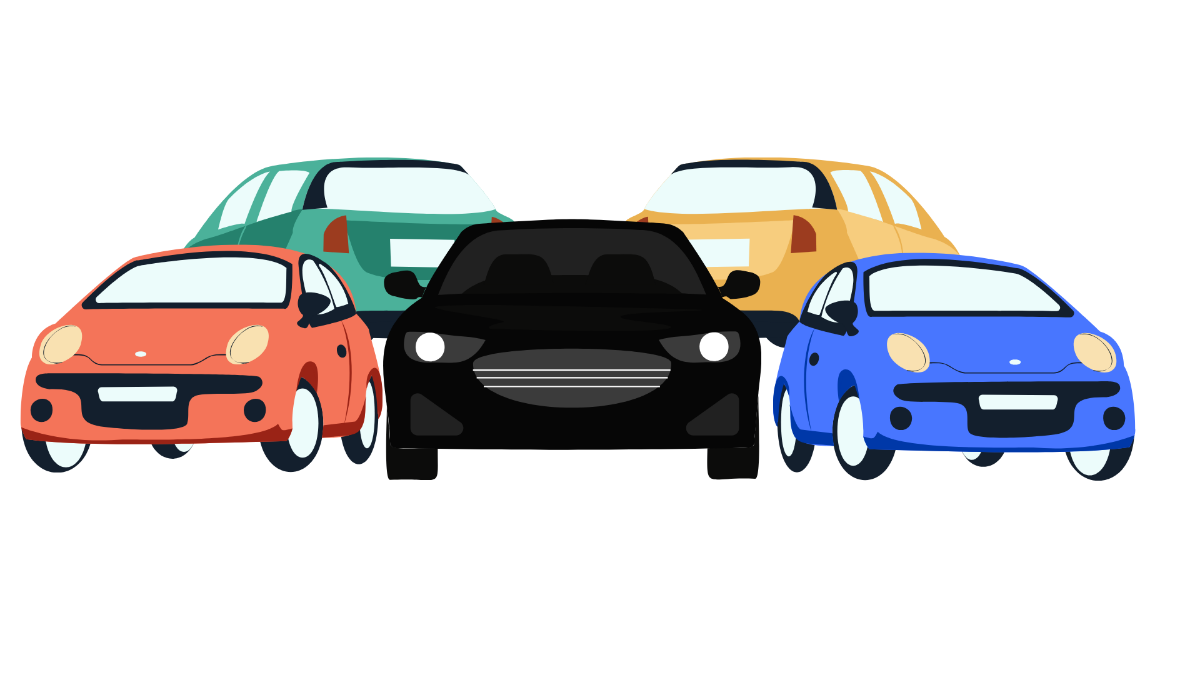 Cars White Background Template