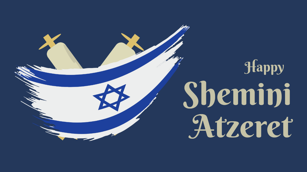 Happy Shemini Atzeret Background Template
