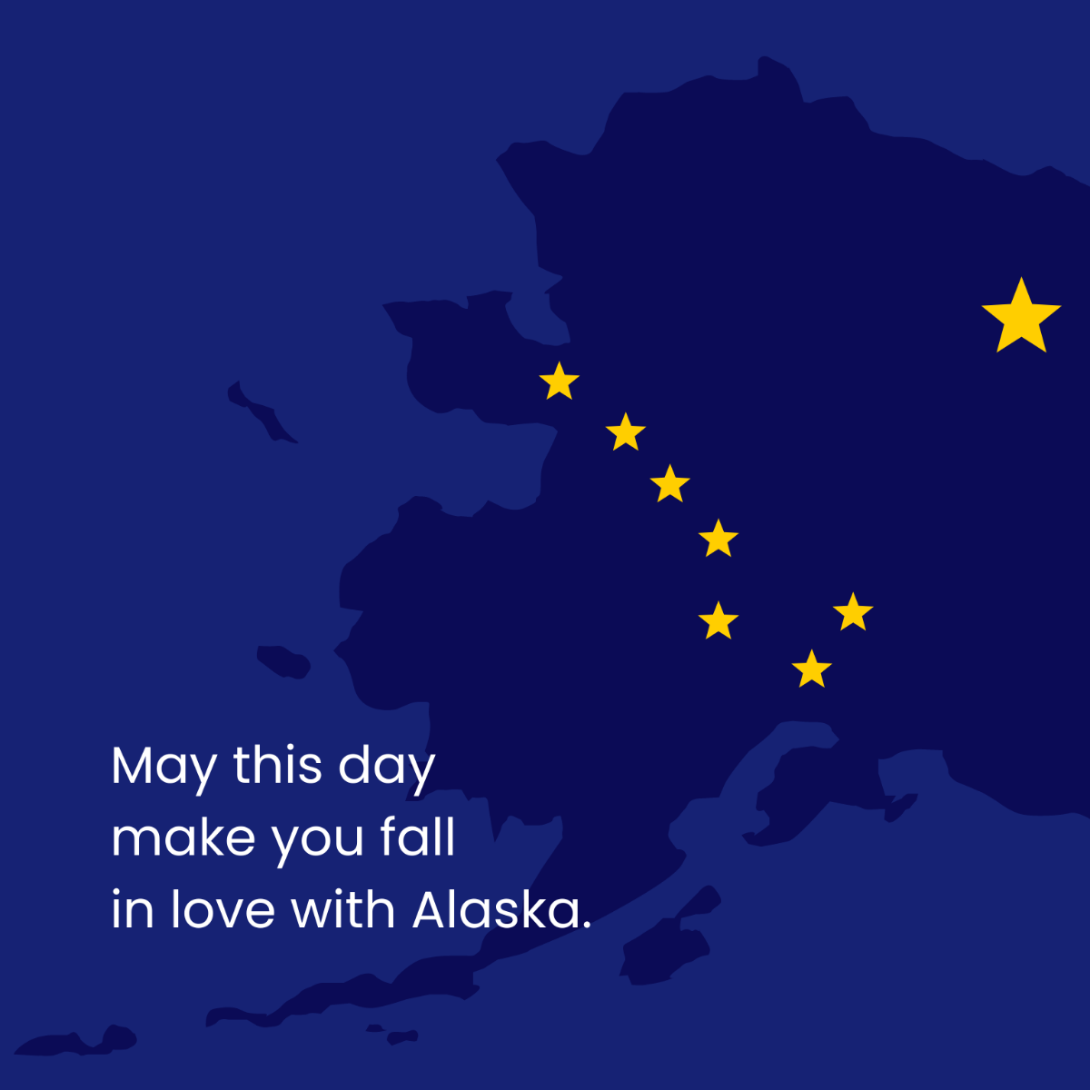 Alaska Day Wishes Vector Template