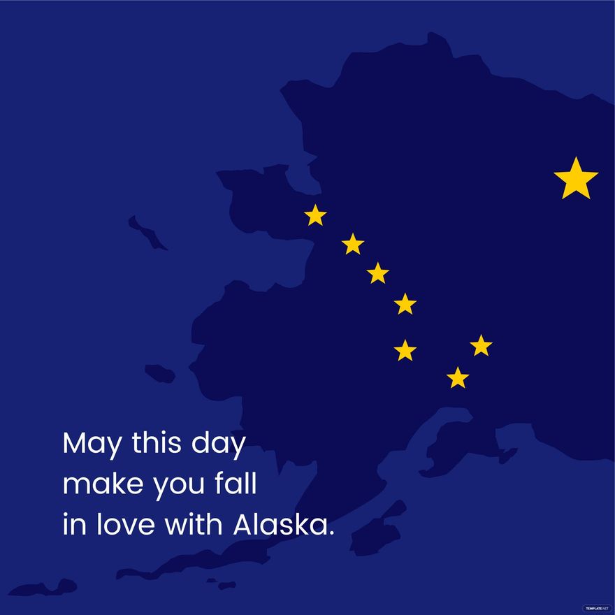 Alaska Day Wishes Vector