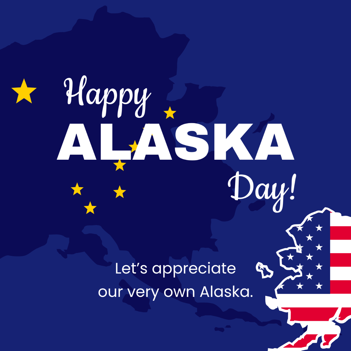 Free Alaska Day Flyer Vector Template