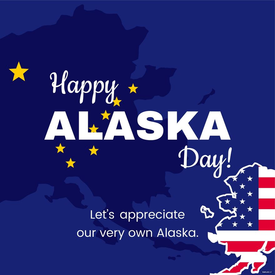 Free Alaska Day Flyer Vector