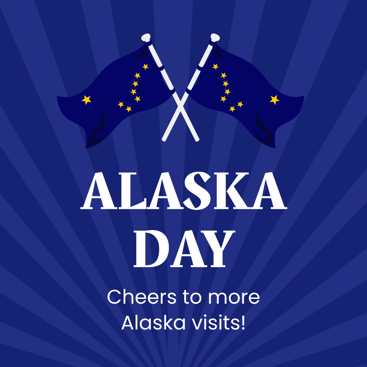 Free Alaska Day Poster Vector Template