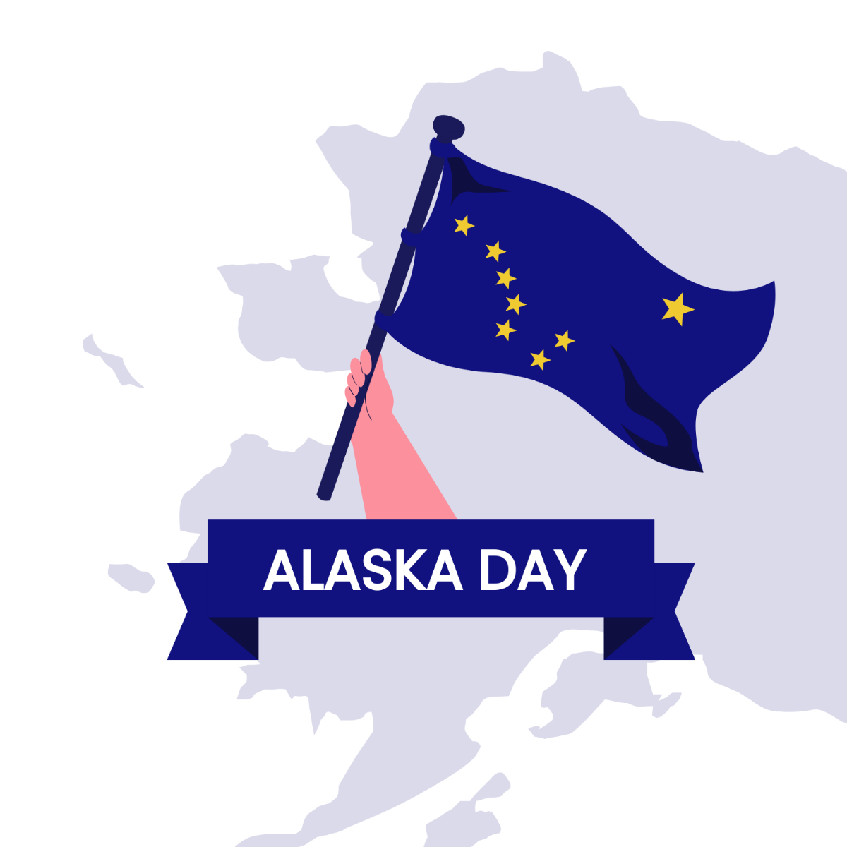 Alaska Day Vector Template