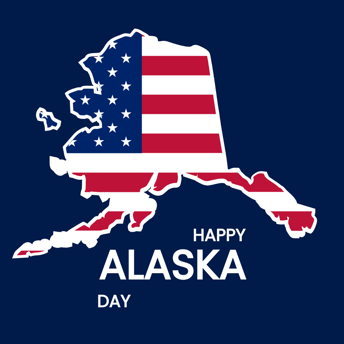 Free Happy Alaska Day Vector Template