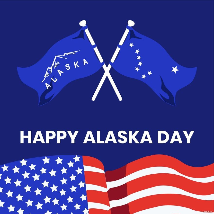 Free Happy Alaska Day Illustration
