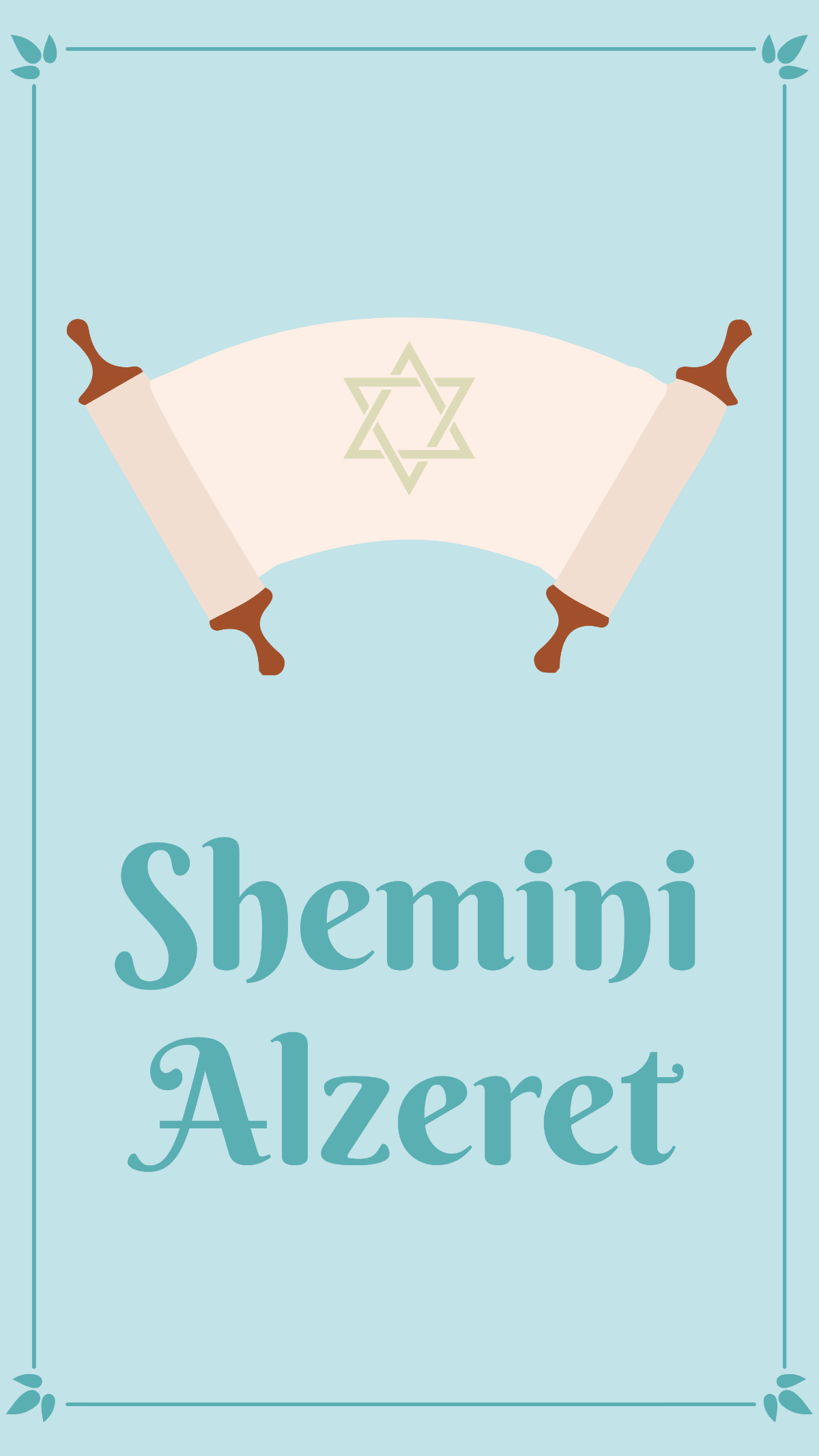 Shemini Atzeret iPhone Background Template