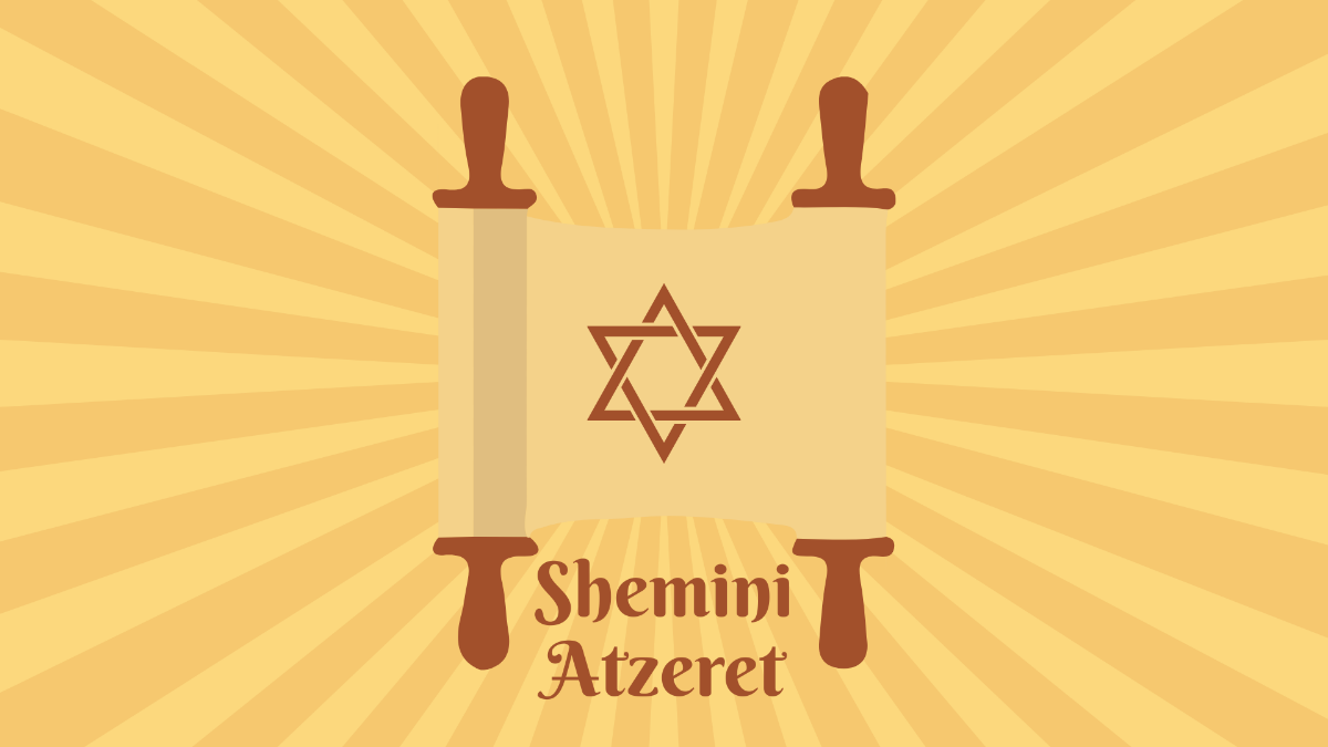 Shemini Atzeret Wallpaper Background Template