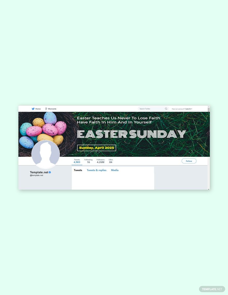 Free Easter Sunday Twitter Header Cover Template