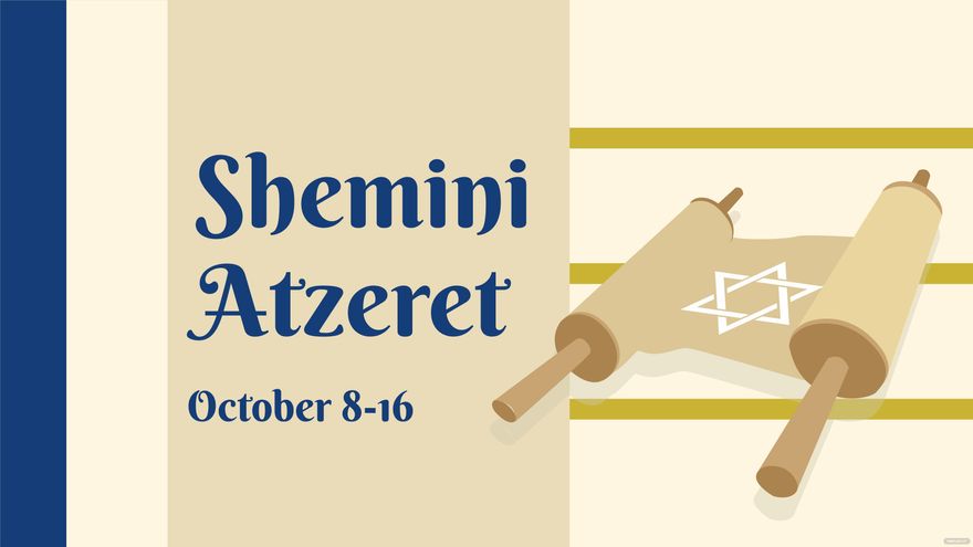 Shemini Atzeret Banner Background