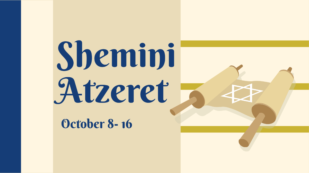 Shemini Atzeret Banner Background Template