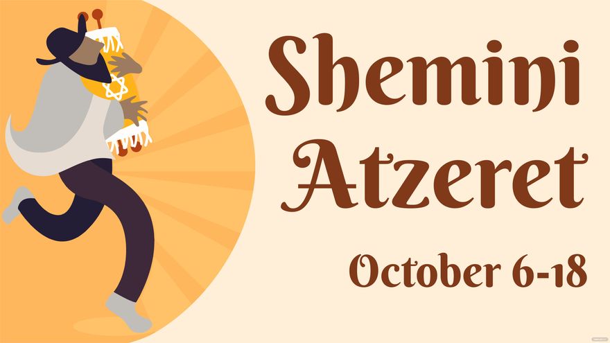 Shemini Atzeret Cartoon Background