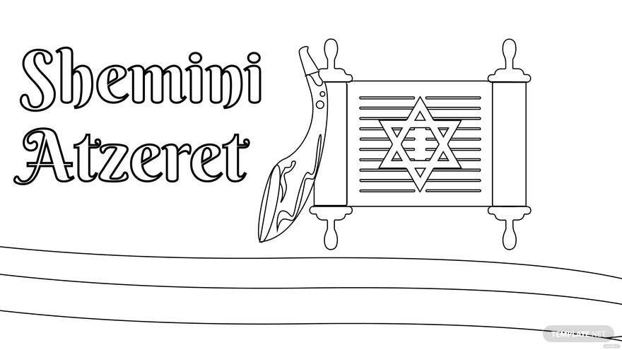 Shemini Atzeret Drawing Background