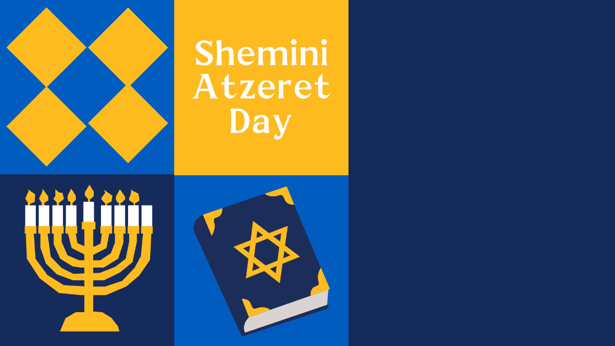 Free Shemini Atzeret Day Background Template