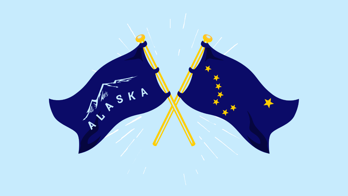 Alaska Day Banner Background Template