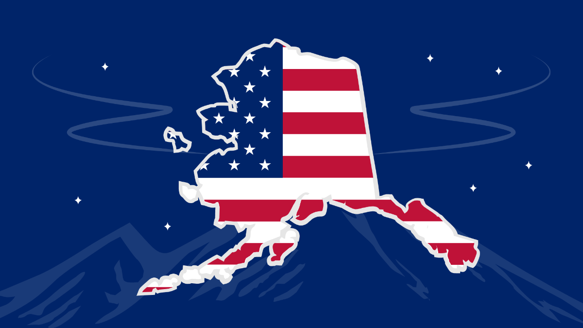 Free Alaska Day Cartoon Background Template
