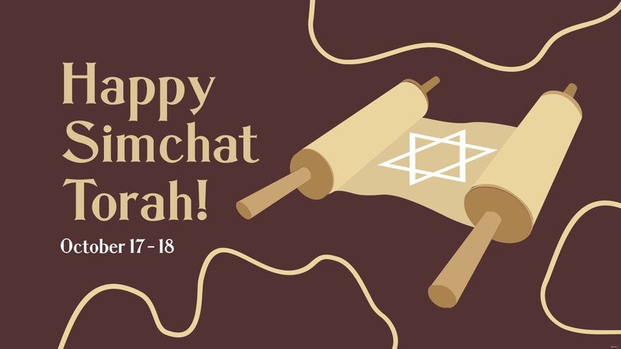 Free Simchat Torah Flyer Background